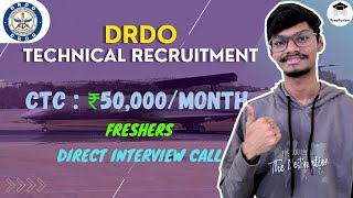 DRDO Recruitment 2024  Junior Research Fellow  Detailed Notification Out  Freshers [upl. by Bak]