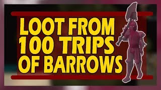 OSRS LOOT From 100 Barrows Chests  Mid Level Account [upl. by Ttegdirb]