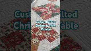 Christmas Custom Quilted Table Runner longarmquilting quilting [upl. by Desmund]