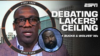 Lakers ceiling the FINALS⁉ Shannon Sharpe amp Perk Debate 🍿  Bucks amp Wolves big wins  First Take [upl. by Schultz]