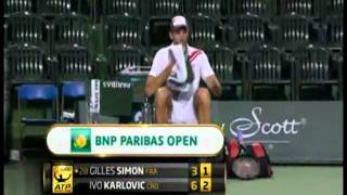 Karlovic vs Simon ATP Masters 1000 Indian Wells part 22 [upl. by Torres]