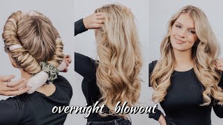 Overnight Blowout EASY heatless curls [upl. by Hrutkay]