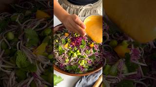 High Protein Soba Noodle Salad with Peanut Sauce veganrecipes saladgoals saladrecipe [upl. by Phillane]