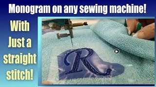 OctiHoops  How to Monogram on Towels with any sewing Machine [upl. by Nylia504]