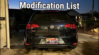 Modification List Part 1 of 2  PowerPerformance Mods  MK7 GTI [upl. by Giacinta361]