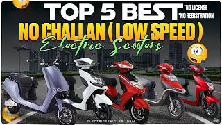 Top 5 Best Low Speed Electric Scooters 2023  No Challan Electric Scooters Electric Vehicles India [upl. by Dailey811]