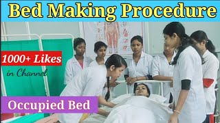 Occupied Bed Making  Bed Making Procedure  Medical and Nursing  Health Sector With Surajit [upl. by Watkin]