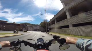 Harley Davidson 48 GoPro ride through Hazard Kentucky [upl. by Enyamart]