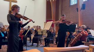 Bach Concerto for 2 Violins Katie Styles and Charlotte Yorke with Wycombe Festival Orchestra 130724 [upl. by Dalohcin]