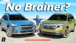 2025 Subaru Forester vs Outback Comparison  Awkward Timing [upl. by Nylesoj]