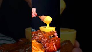 ASMR MUKBANG Corn Dog with Cheese Sauce [upl. by Dorsy]