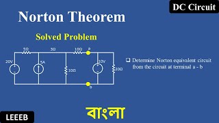 Norton Theorem with Solved Math Problem in Bangla Part 01  Bangla Tutorial [upl. by Senga]