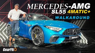 MercedesAMG SL55 4Matic Walkaround amp Price  Hindi  GearFliQ [upl. by Nagud]