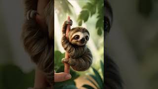 🦥🌟 Meet the Most Adorable Sloth You’ll Ever See 🌟🦥 shorts animals cute [upl. by Ecikram]