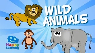 Aprende inglés Los Animales Salvajes en Inglés Videos Educativos para Niños [upl. by Lseil]