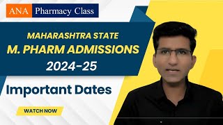 Important Dates M Pharm admissions for Academic Year 202425 MPharmCapRounds [upl. by Nedry]