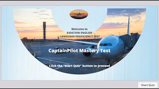 Aviation English Language Proficiency Test  CaptainPilot Mastery Test [upl. by Erminie]