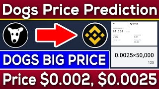 Dogs Token Price Prediction  1 Dogs Coin Price 0002 To 00025  Rizwan Blouch [upl. by Beaudoin]