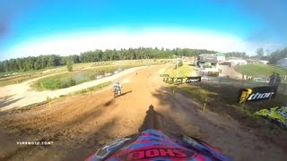 2013 MXGP Latvia 125cc GoPro Tomass Sileika  vurbmoto [upl. by Eemak130]