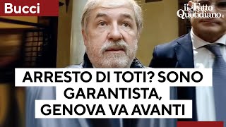 Arresto di Toti il sindaco di Genova Bucci quotSono garantista la città va avantiquot [upl. by Mari]