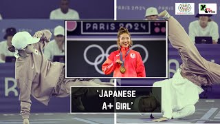 Japanese BGirl Ami clinches gold in inaugural ’breaking’ competition  Paris Olympics 2024 [upl. by Annovy179]