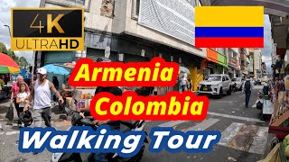 🇨🇴【4K 60fps】WALK  ARMENIA  Walking Tour  Colombia [upl. by Emmanuel]