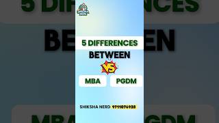 MBA vs PGDM Which is Better For You [upl. by Retlaw]