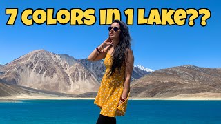 Pangong Lake with Seven Colours I Ladakh 2021 trip I Nubra to Pangong Lake I Desi Wanderer I [upl. by Nawoj995]