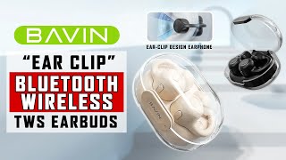 BAVIN BA70 HiFi TWS Ear Clip Bluetooth Wireless Earphone w HD Call Voice amp Noise Reduction [upl. by Abdella]