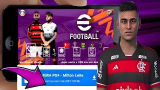 NOVO EFOOTBALL PES 2024 100 ATUALIZADO PPSSPP LITE PARA CELULAR ANDROID BRASILEIRÃO AB CÂMERA PS4 [upl. by Caughey]