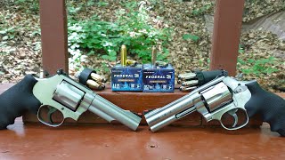 357 Magnum VS 44 Magnum 180 gr Battle  Federal Handgun PowerShok [upl. by Adranoel]