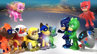 Paw Patrol Mighty Pups VS PJ Masks  Whos Better [upl. by Eicyak799]