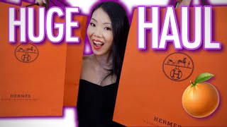 HUGE HERMES HAUL Hermes Chypre Sandals Hermes Scarf Hermes RTW FallWinter 2022 FashionablyAMY [upl. by Niawd]