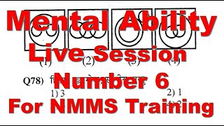 Mental Ability amp Maths Live Practice Session of NMMS Training Practice Session 6quot [upl. by Norvol617]