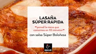 RECETA LASAÑA SÚPER RÁPIDA CON SÚPER BOLOÑESA  PASTAS GALLO [upl. by Ziul]