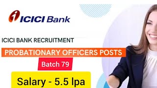 ICICI PO Program 79th Batch 2023 ICICI Bank PO Recruitment 2023 [upl. by Littell]