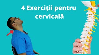 Exerciții de kinetoterapie coloana vertebrală cervicală Protocol de kinetoterapie la saltea [upl. by Reyam85]