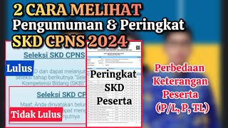 Cek Pengumuman dan Rangking Peserta SKD CPNS 2024  Lulus atau Tidak Lulus [upl. by Helban]