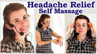 Headache Relief Self Massage How To Get Rid of A Headache or Migraine Fast Relaxation ASMR [upl. by Adnima691]