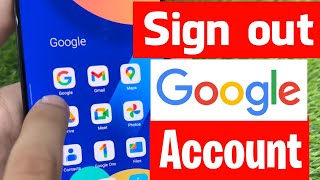 How to sign out of google account Android [upl. by Noiroc]