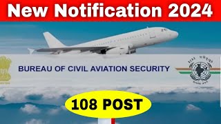 BCAS Recruitment 2024  Bureau of Civil Aviation Security Recruitment 2024 [upl. by Kinchen]