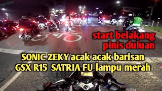 KELAS MALAM BSD ❗SONIC ZEKY ACAK ACAK BARISAN R15 GSX SATRIA FU FI [upl. by Ellehcal]