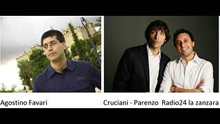 27 RADIO24 la zanzara Cruciani Parenzo Agostino Favari TERRA PIATTA [upl. by Tocs113]