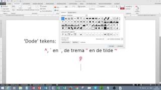 Word1 Speciale tekens en symbolen Speciale tekens invoegen [upl. by Oilcareh]