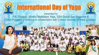 International Day of Yoga presented by FIA Chicago Mindful Meditation Yoga [upl. by Lisandra]