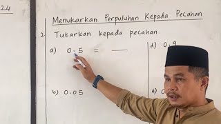 Menukarkan Perpuluhan Kepada Pecahan Matematik Tahun 4 5 6 Pecahan [upl. by Joleen768]