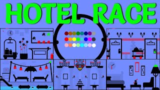 24 Marble Race EP 54 Hotel Race by Algodoo [upl. by Norred]