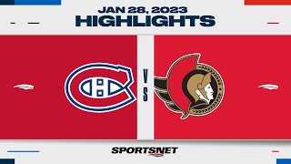 NHL Highlights  Canadiens vs Senators  January 28 2023 [upl. by Landing906]