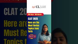 Important Topics to revise in Torts clat2025 clatpreparation clatrevision [upl. by Burroughs844]