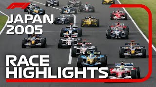 2005 Japanese Grand Prix Race Highlights  DHL F1 Classics [upl. by Rothberg]